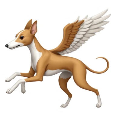 galgo con alas corriendo sticker