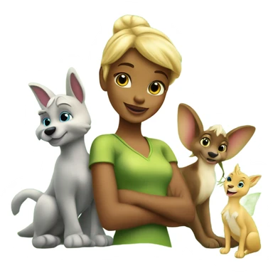 🌍✨ Tinker Bell and her animal friends save the planet through teamwork and care, proving collaboration can overcome any challenge. 🌿🤝 sticker