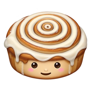 cinnamon roll bow sticker