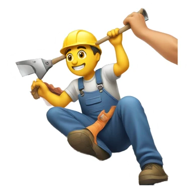 Guy repairing roof sticker