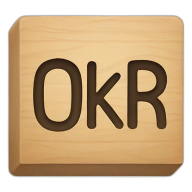 A sign with the letters OKR on it sticker