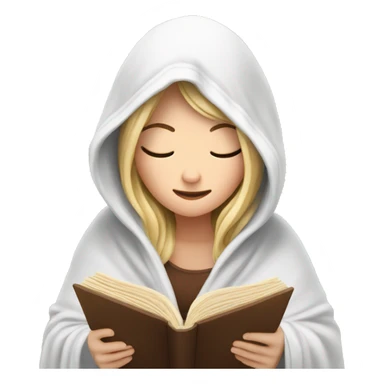 White Girl reading a book under a blanket with coffee in her hands sticker