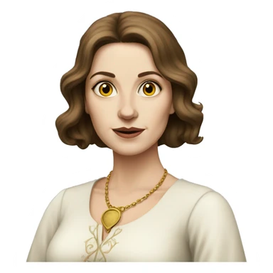 White lady brown hair tarot reader sticker