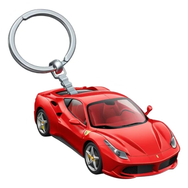 red Ferrari key sticker