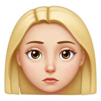 Girl with straight face and a tear in her eye  sticker