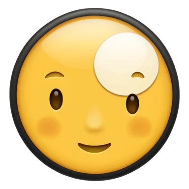 half yellow half white circle sticker