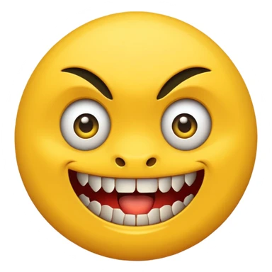 Devious face (yellow circle face) sticker