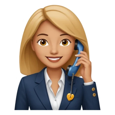 business woman talking on the phone sticker