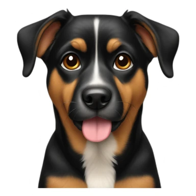 Black and tan dog sticker