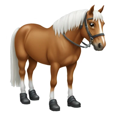 Horse wearing shoes sticker