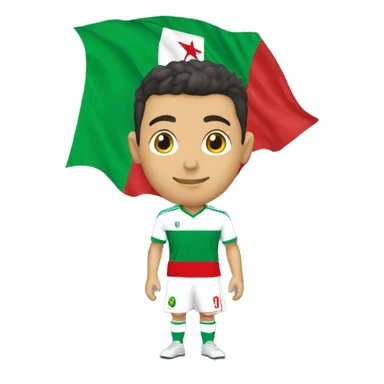 Ronaldo avec le drapeau de l'Algérie  sticker