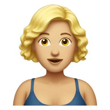 fat-blond-woman-beach sticker
