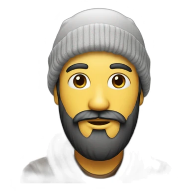 Homme avec un foulard sur la tête et une barbe sticker