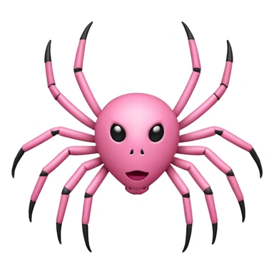 White and pink spider emoji ... Classic and with white strap sticker