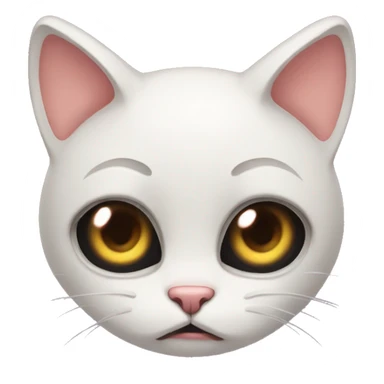 sad cat with heart eyes sticker