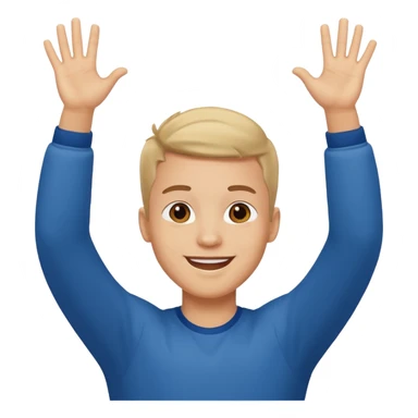 Young man doing celebration pose sticker