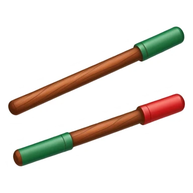 short heavy sticks with bisel endings christmas color sticker