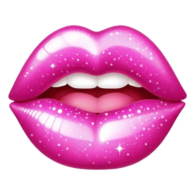 1990’s sparkly lip gloss kiss sticker