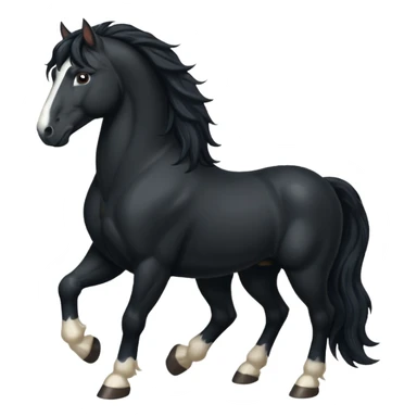 Black Clydesdale  sticker