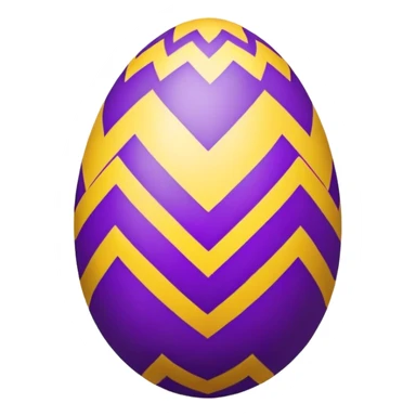 decor egg, symmetry pattern, purple and yellow sticker
