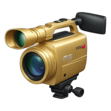 Video camera gold  sticker