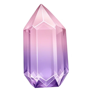 Light pink and lavender ombré quartz crystal  sticker
