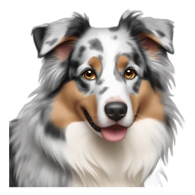 blue Merle Australian Shepherd perfil de 4 patas sticker