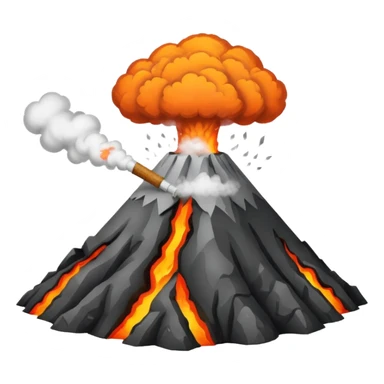 Volcano smoking before eruption no lava sticker