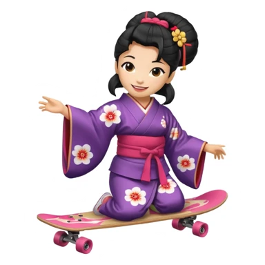 geisha skateboard  sticker