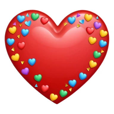heart with a confetti border sticker