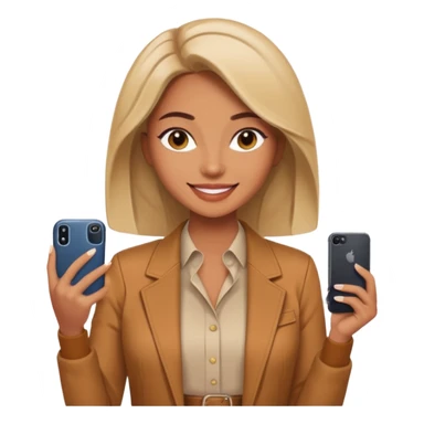 una señora entrando a mi  Instagram  para promocionar mi marca sticker