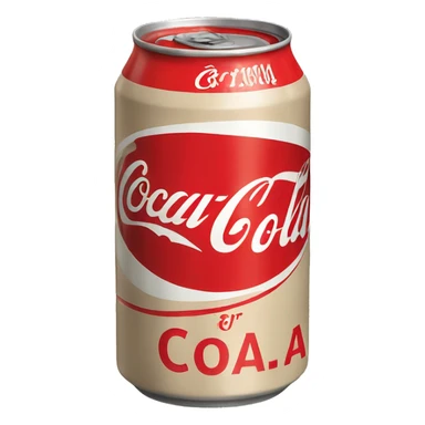 Coca cola in a beige can sticker