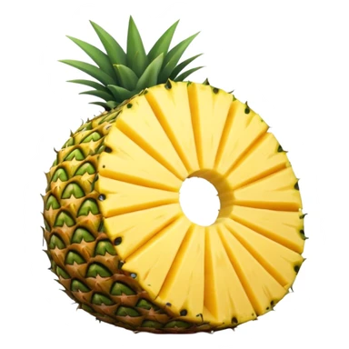 pineapple slice circular no leaves, not hollow sticker
