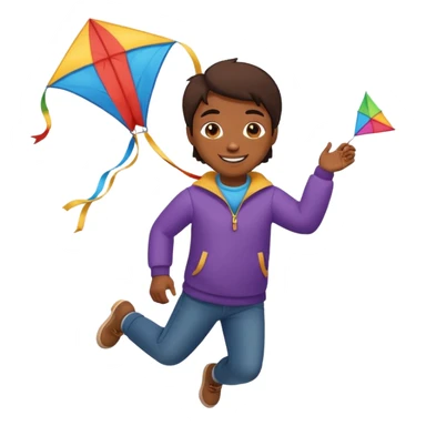 Someone flying a kite sticker