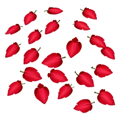 Rose petals falling from a rose sticker