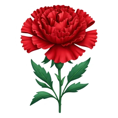 Red carnation sticker