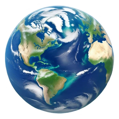 🌍 Cinematic Realistic Earth – A breathtaking, full view of Earth from space, showcasing vivid blue oceans, swirling white clouds, and lush green continents. The curvature of the planet is subtly illuminated by the sun, with a soft atmospheric glow enhancing its life-sustaining beauty. High detail, crisp textures, and realistic lighting bring out the planet's dynamic and ever-changing surface. sticker