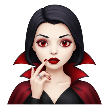 vampire shushing everyone  sticker