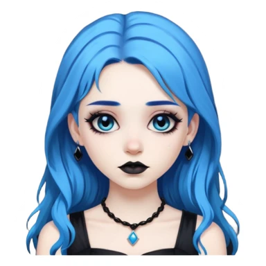 blue haired goth princess sticker