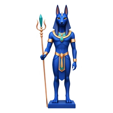 Proud Black, lapis rose gold, and anubis statue posed  sticker
