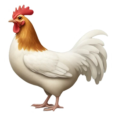 hen with tail of fish sticker