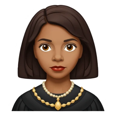 Marian Anderson with dark brown hair sticker