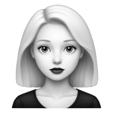 balck and white photo woman sticker