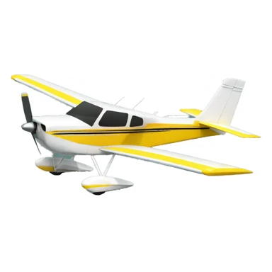 Real airplane cessna modelo 182 yellow sticker