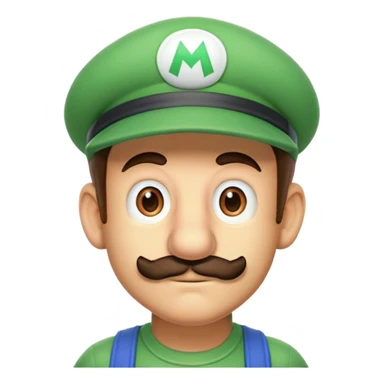 Luigi from Mario thinking sticker
