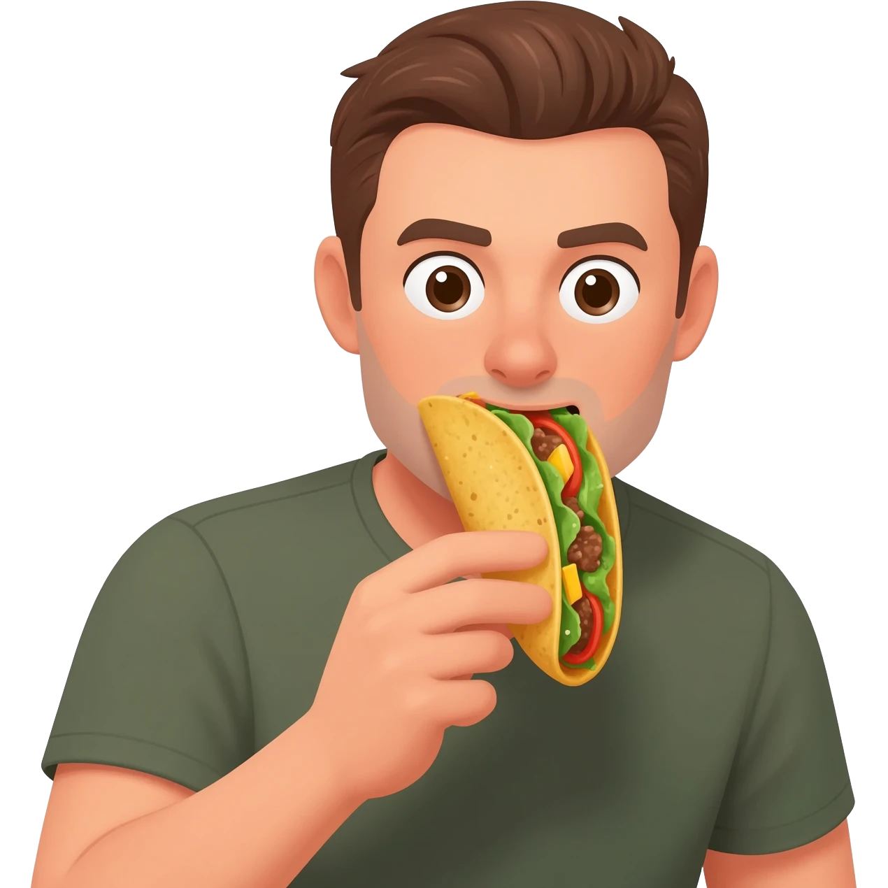 Man eating a taco emoji
