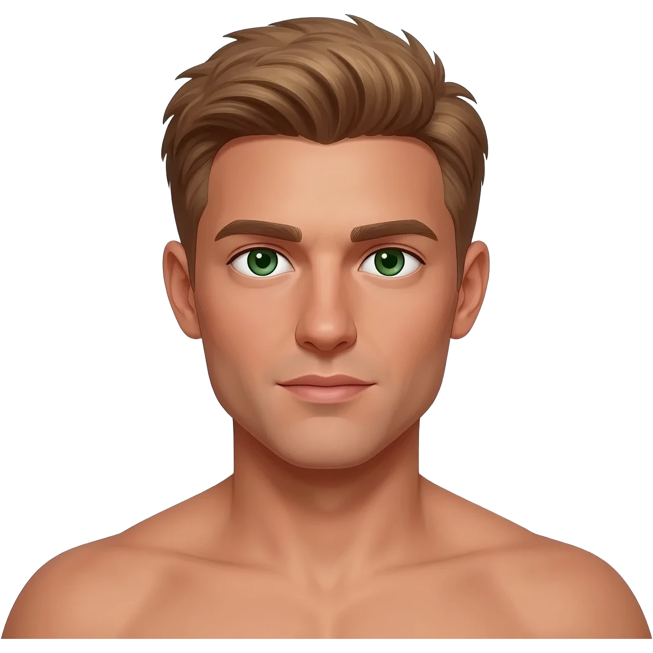 Sexy guy with Light brown hair dark green eyes emoji