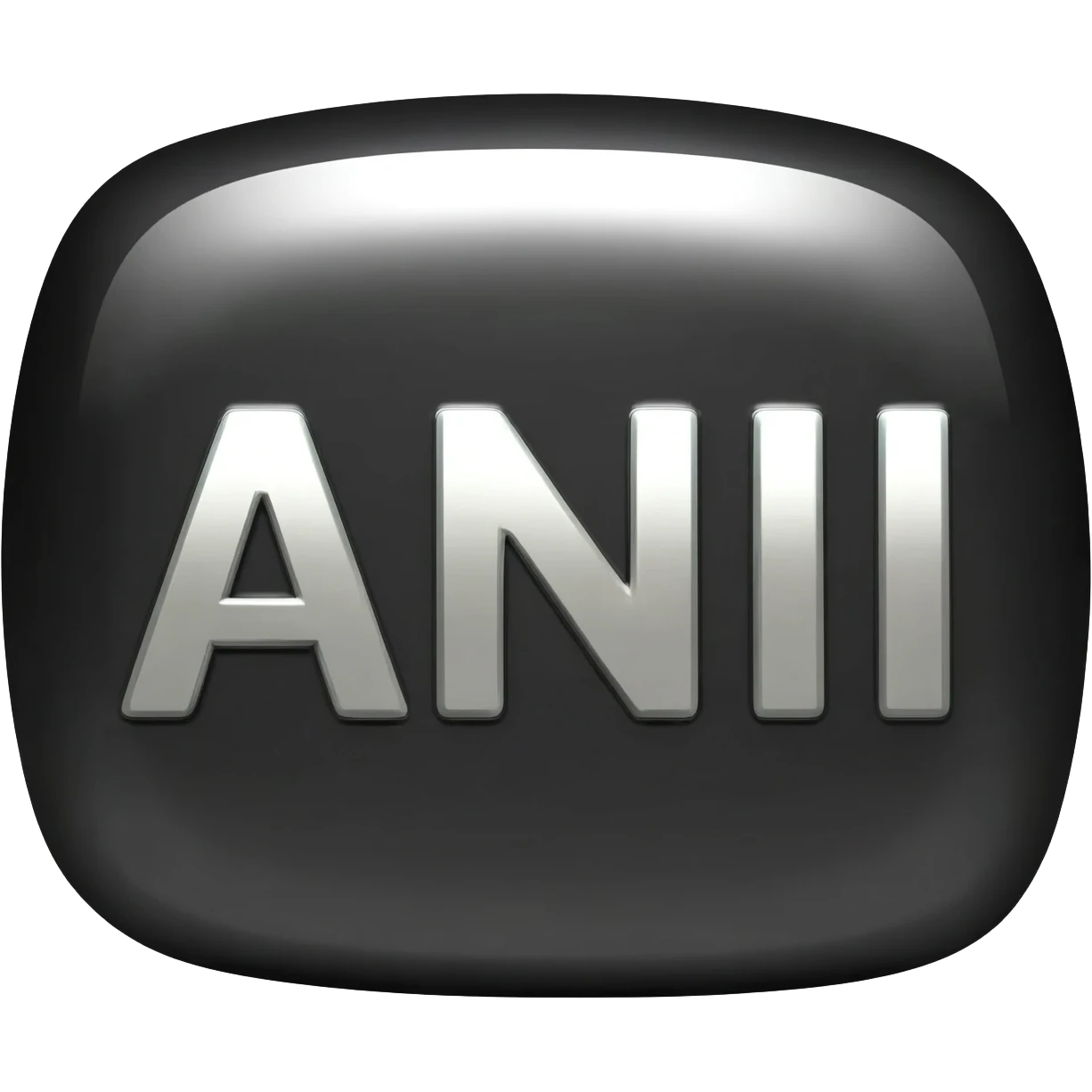 Black medal badge with written ANII on medal emoji