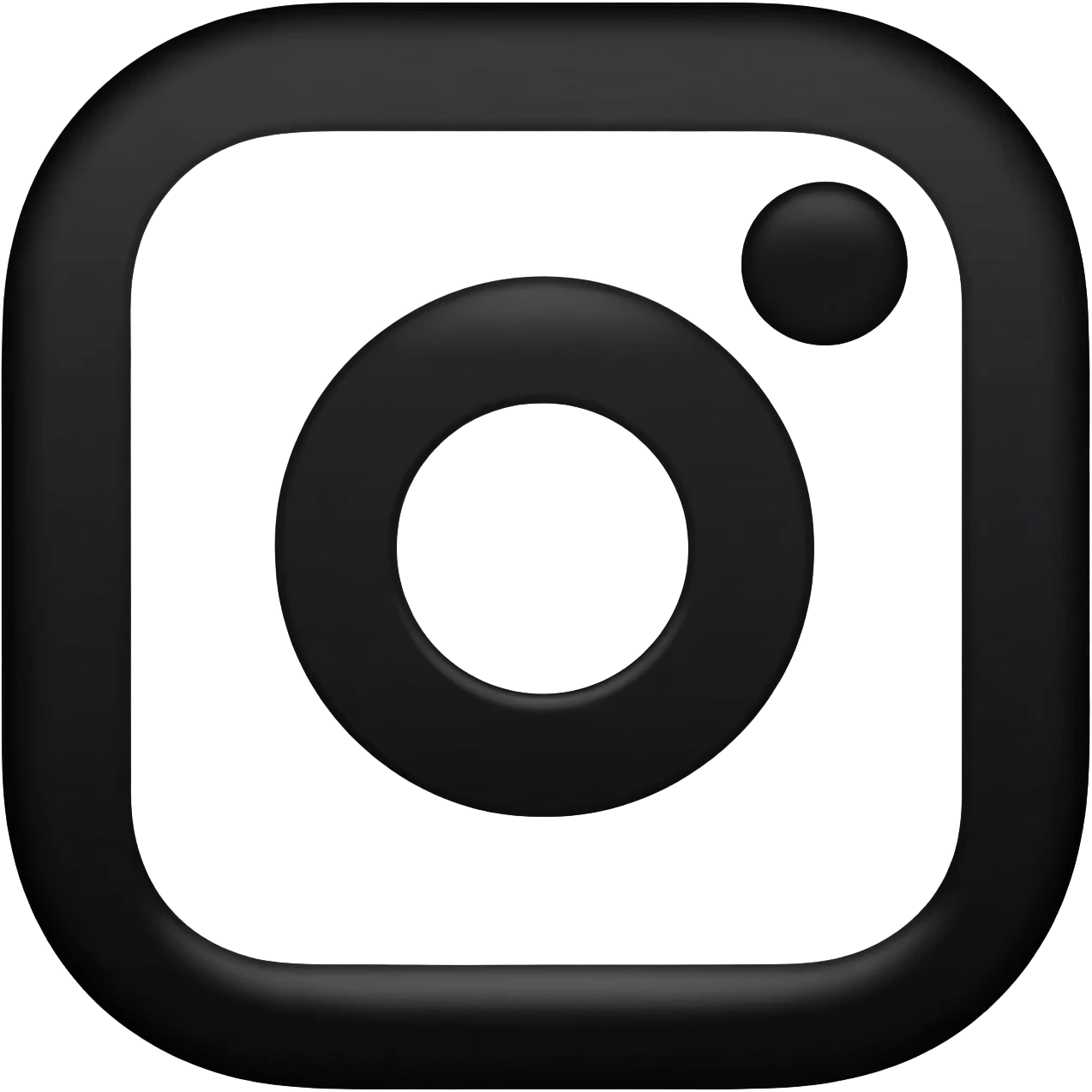 Instagram logo symbol black and white emoji