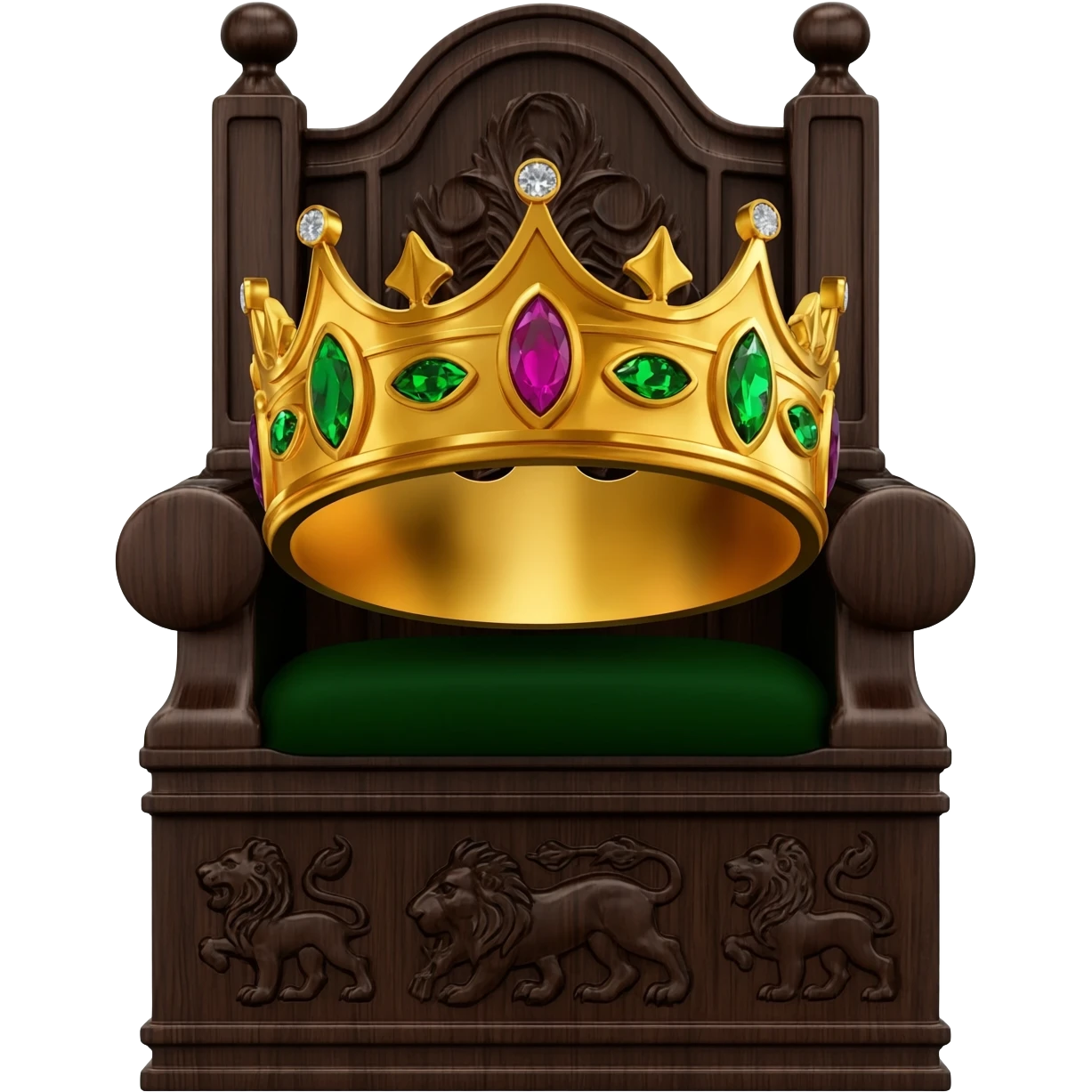 A crown on a throne emoji